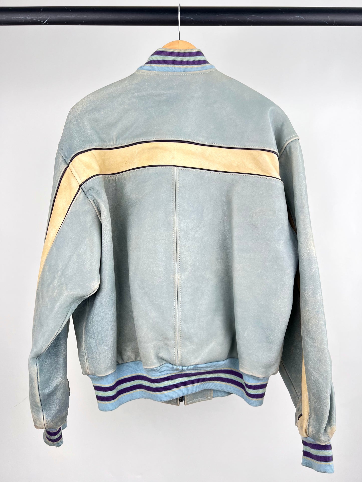 Ztribe 90s Leather Baseball Jacket