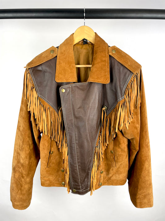 Vintage 90s Suede Tassel Jacket