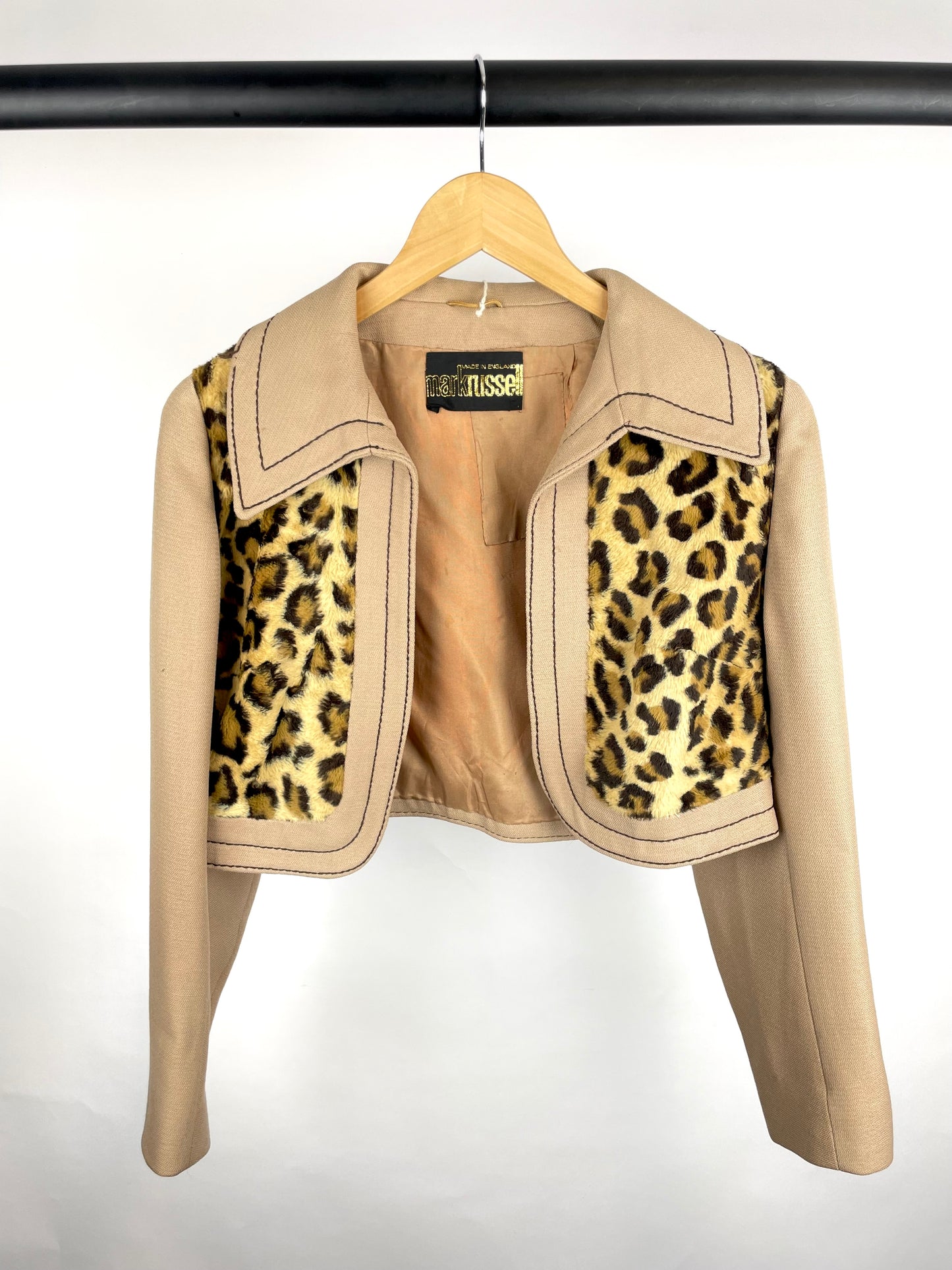 Rare Vintage 60s Bolero Leopard Print Jacket