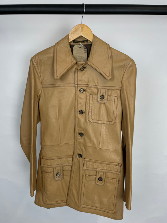 Vintage 90s Made In England Leather Jacket