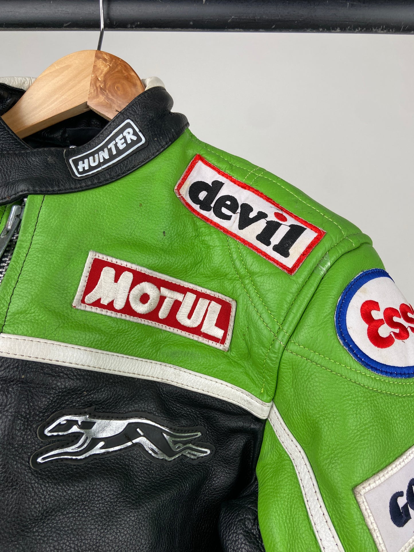 Hunter 90s Leather Motorbike Jacket