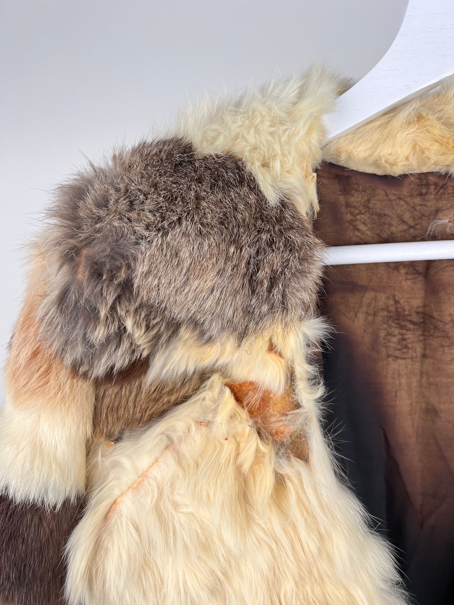 Vintage 70s Fur Patchwork Jacket