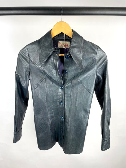 Vintage 90s Brezin Leather Jacket