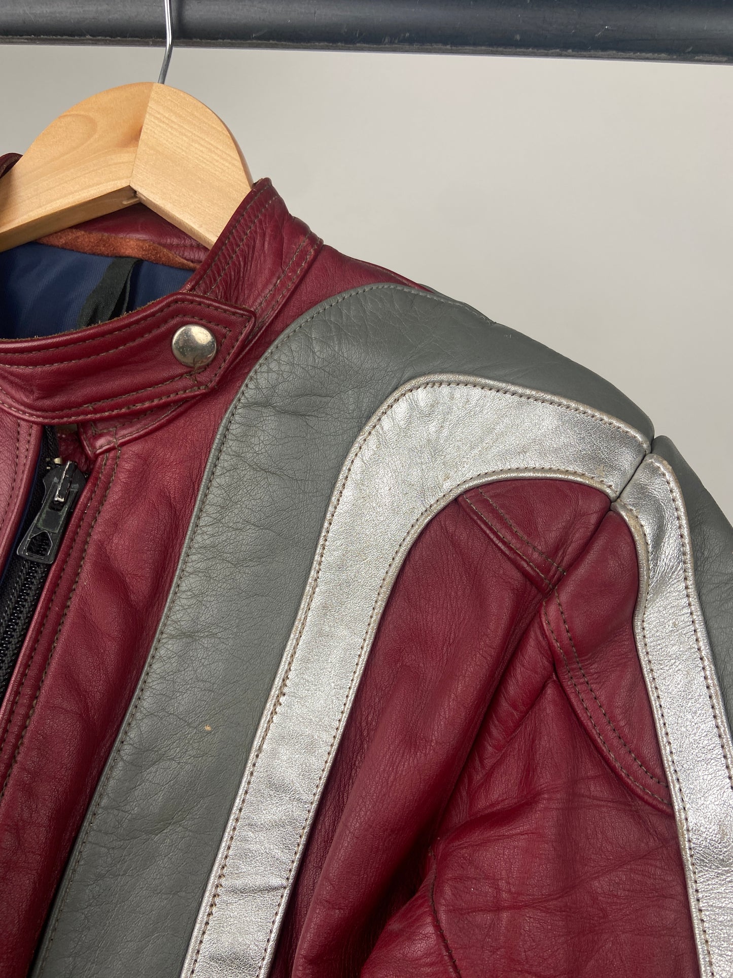Vintage 80s Interstate Leather Motorbike Jacket