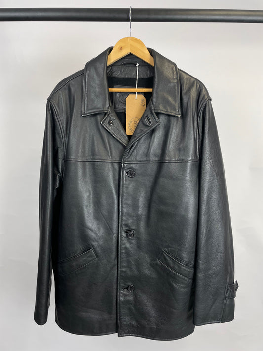 Vintage 90s Ciro Citterio Trench Leather Jacket