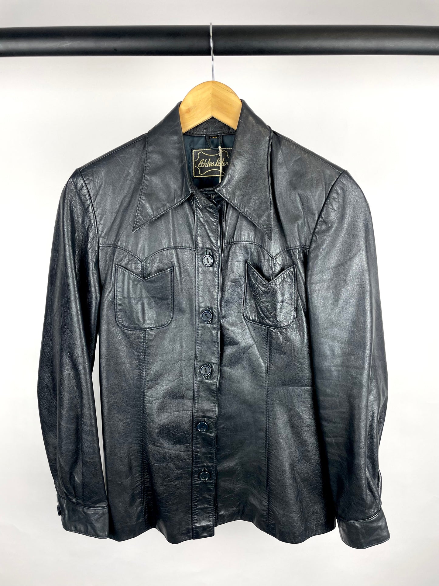 Vintage 90s Echtes Leder Leather Jacket