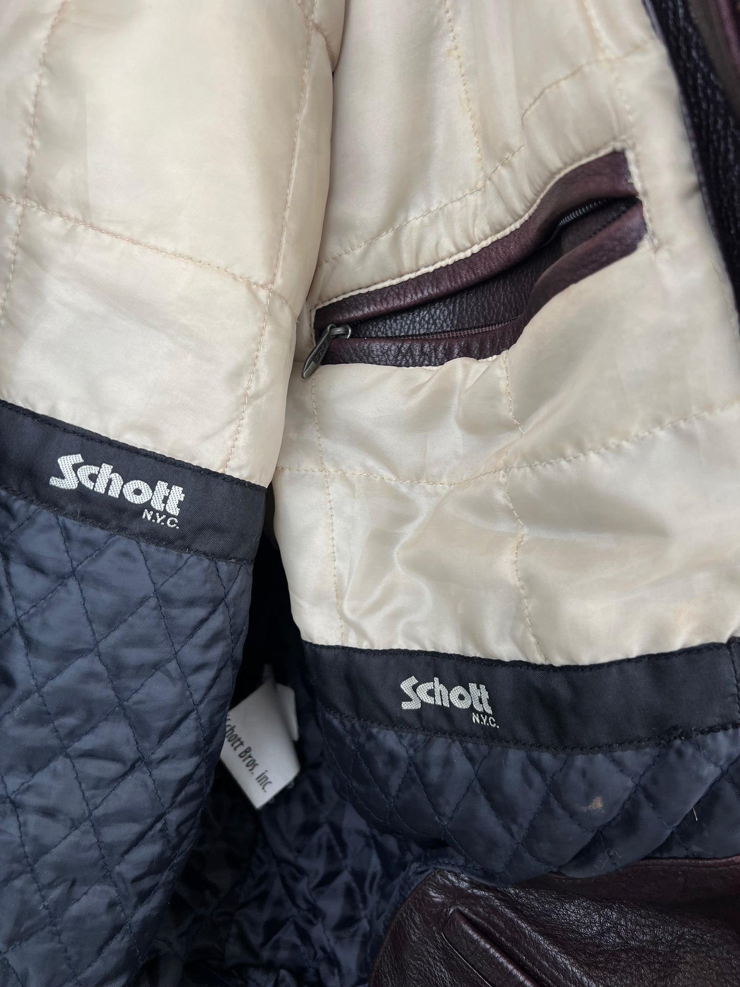 Vintage 90s Schott NYC Leather Flight Jacket