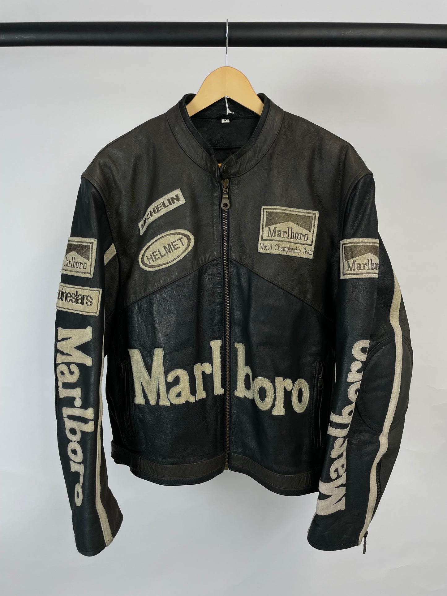 Marlboro Racing TOP GEAR 90s Leather Motorbike Jacket