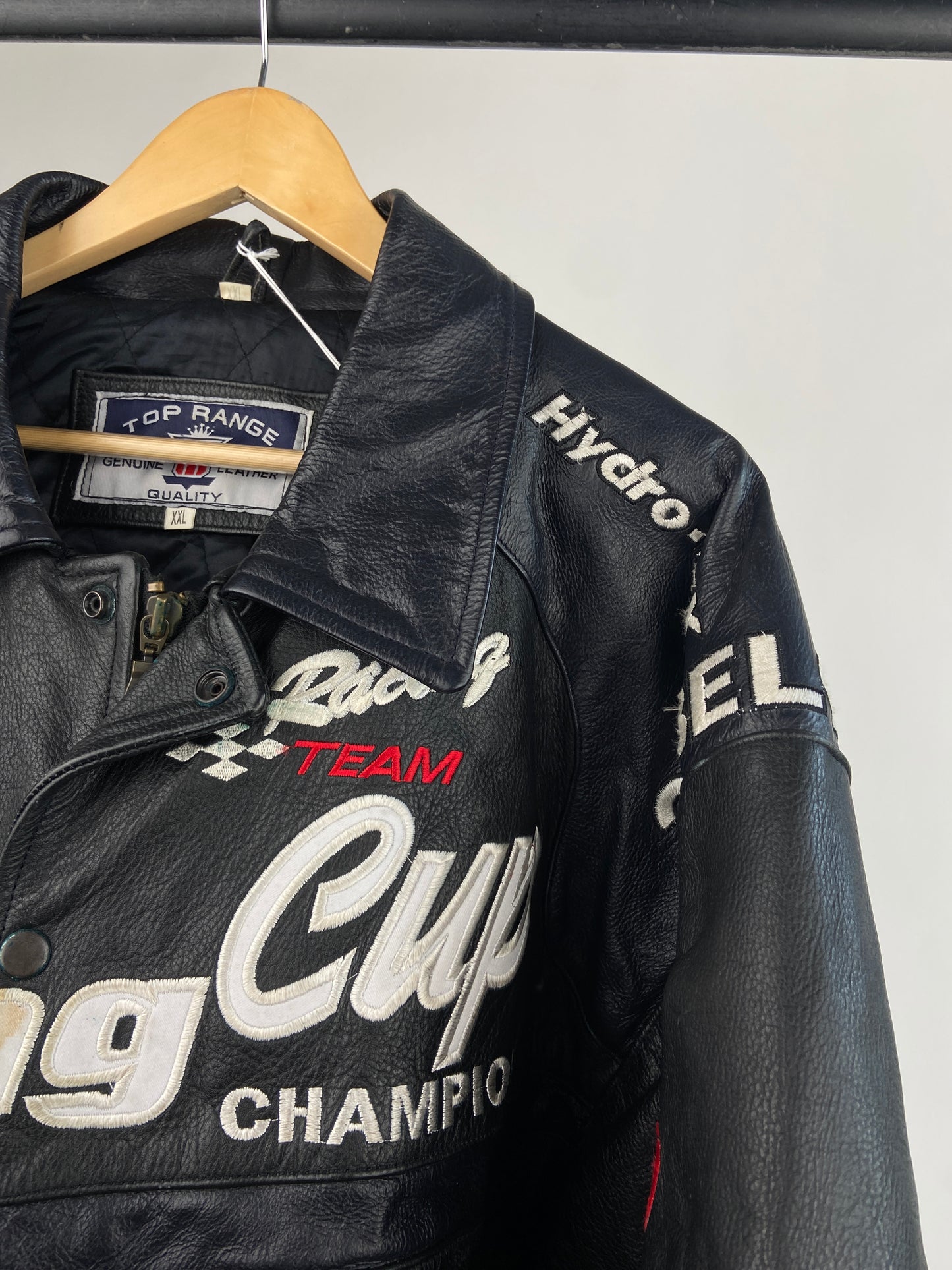 Japanese Racing Cup Champion 90s Nascar Leather Motorbike Jacket