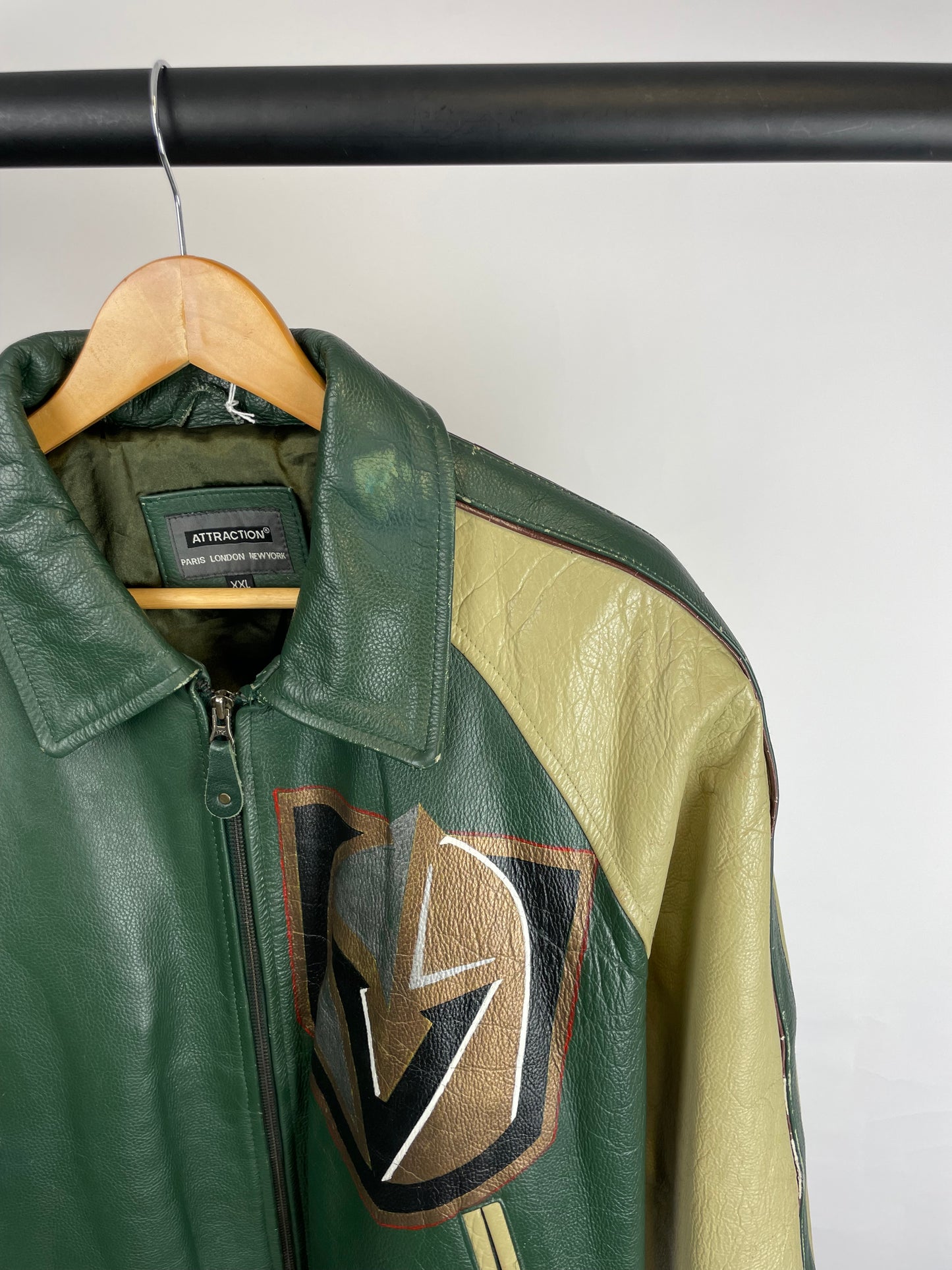 Vintage 90s VGK Attraction Leather Jacket