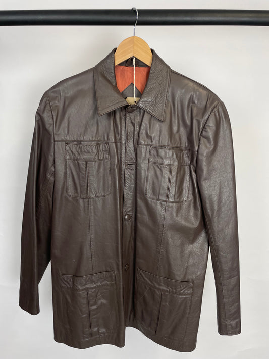 Vintage 90s Mimosa Garments Leather Jacket