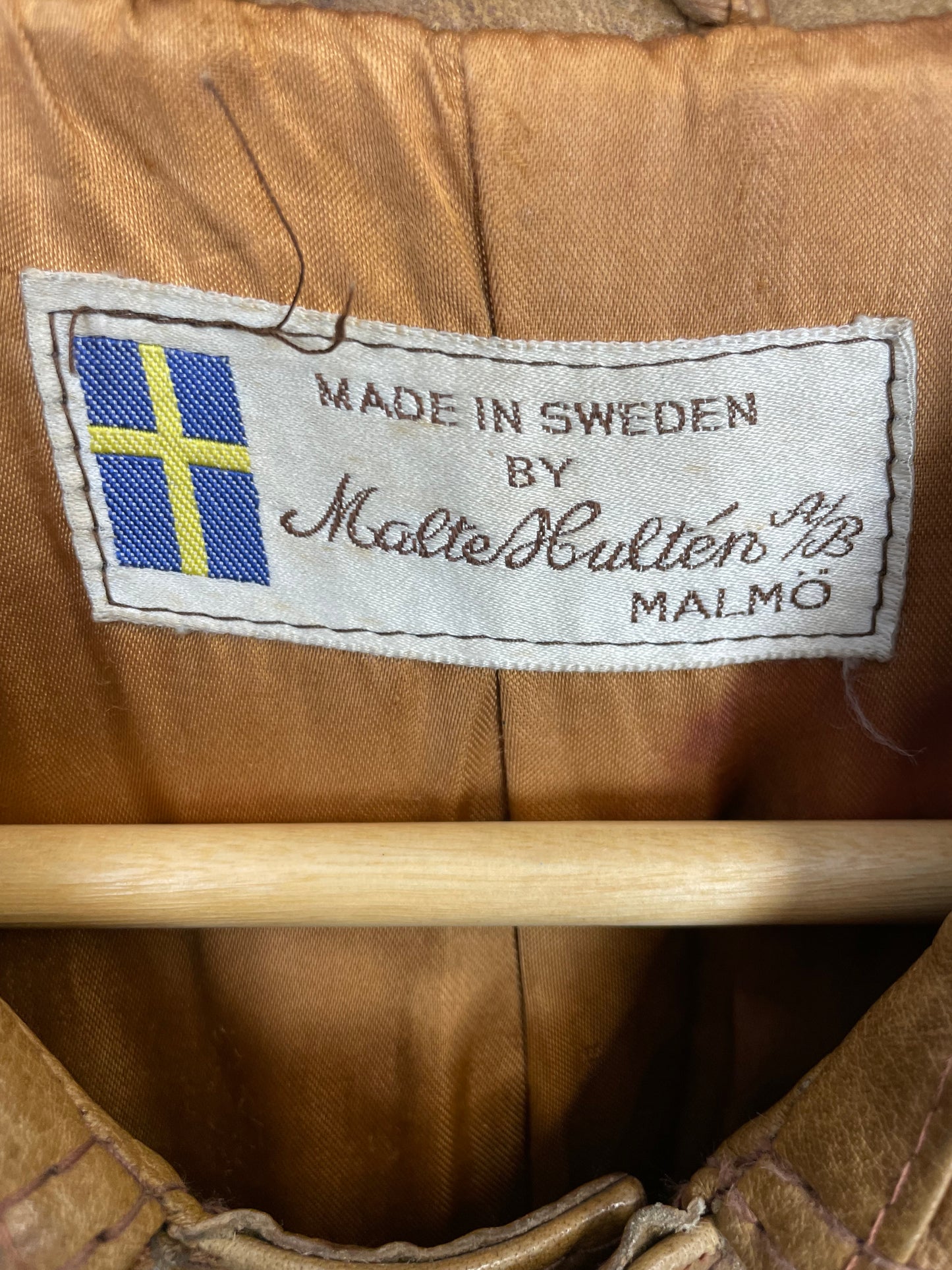Vintage 60s Malte Hultén Swedish Designer Leather Jacket