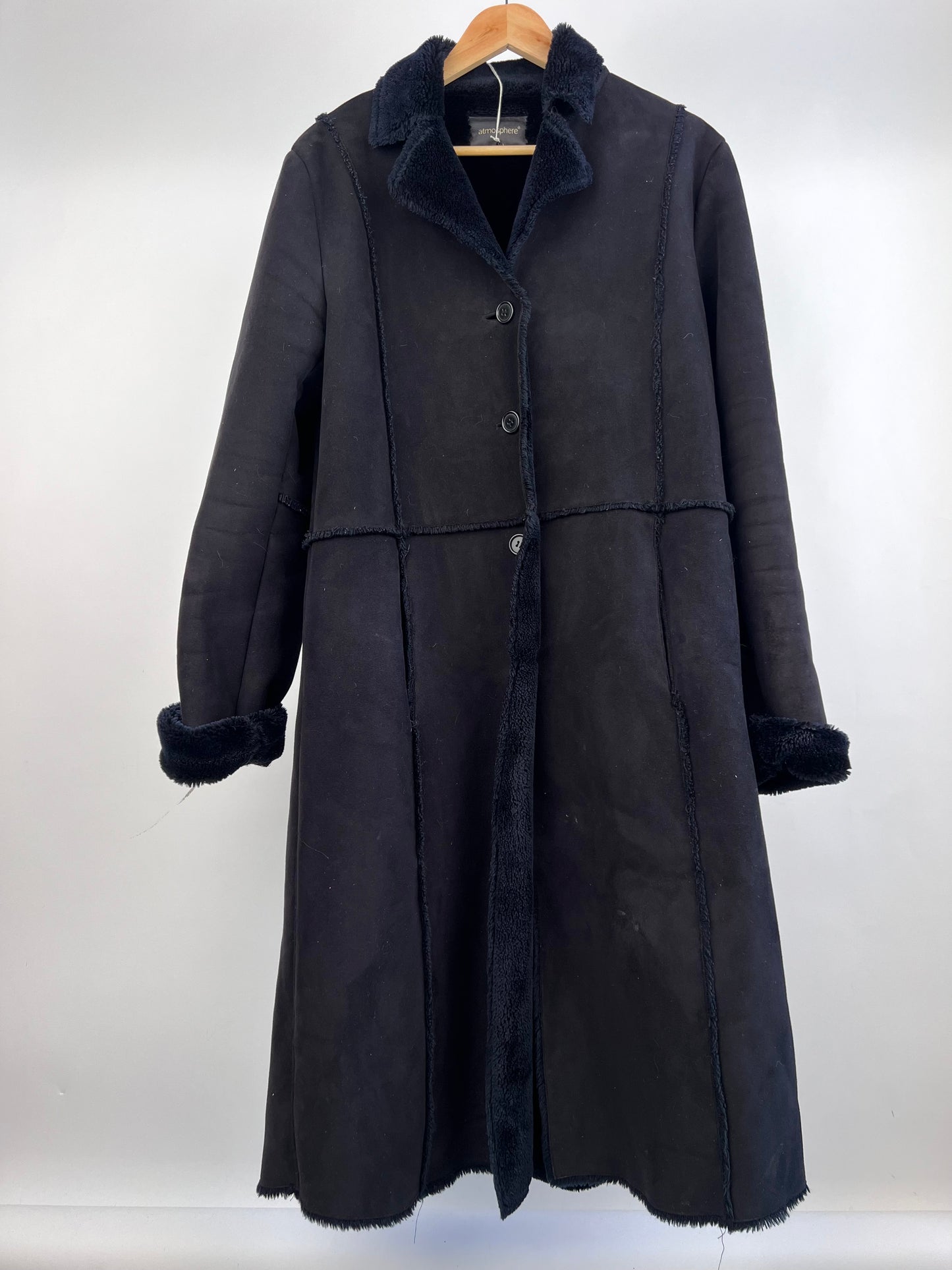 Vintage 90s Faux Fur Long Coat