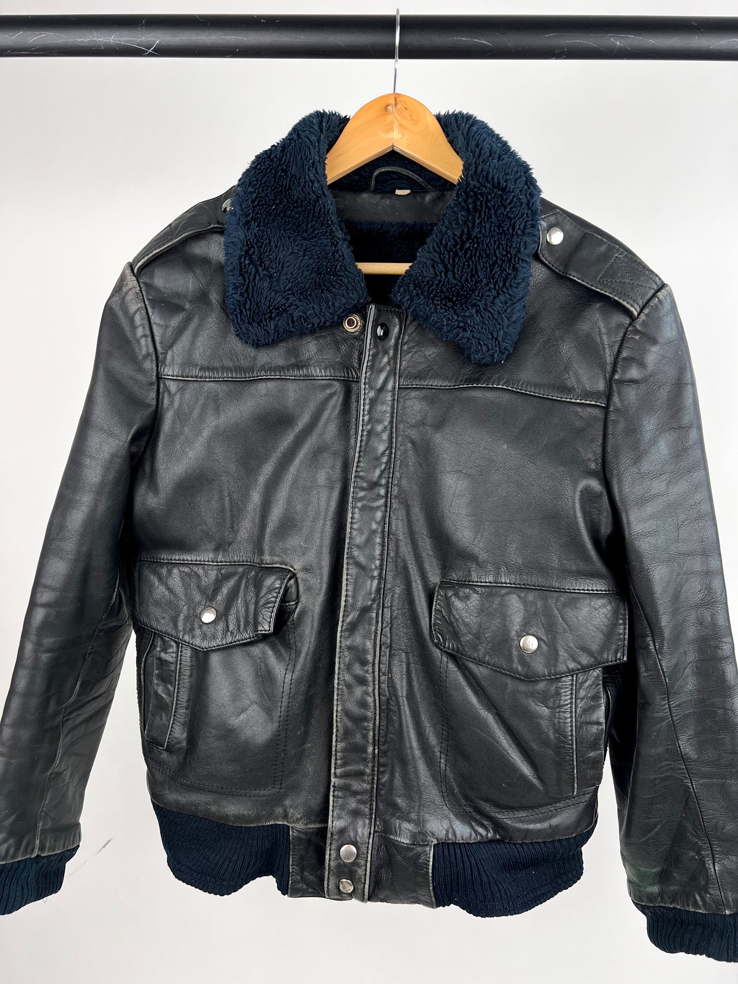 Vintage 80s Leather Flight Jacket