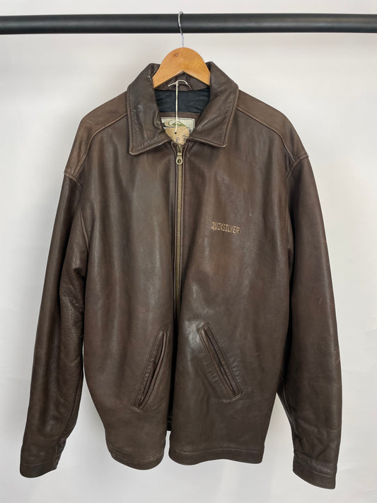 Vintage 90s Quicksilver Leather Jacket