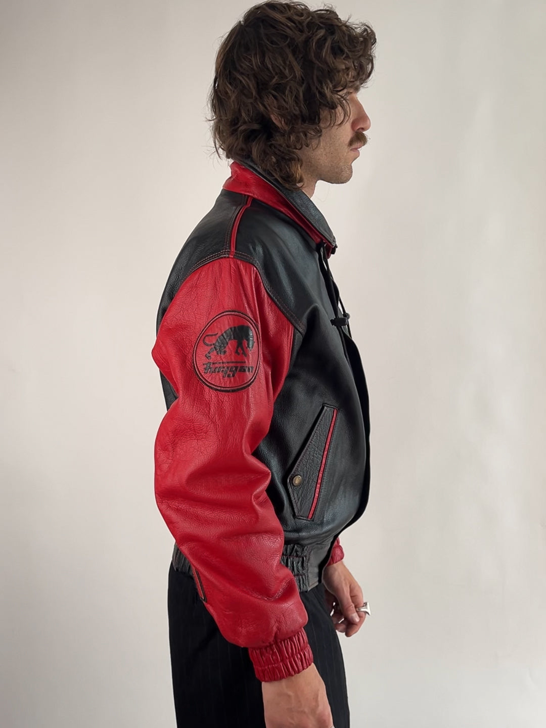 FURYGAN フュリガンライダースジャケット　赤 Furygan 90s Leather Motorbike Jacket – Skux Vintage