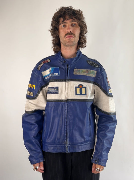 SPOOL 90s Leather Motorbike Jacket
