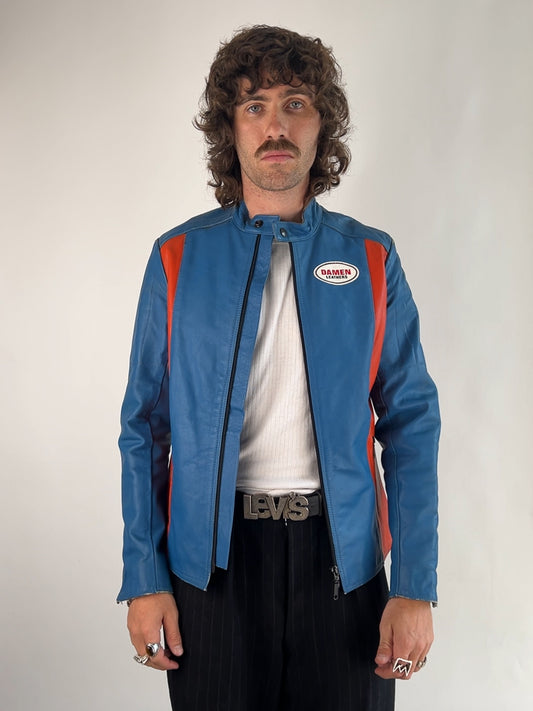 Damen 90s Leather Motorbike Jacket