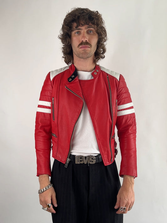 Vintage 90s Leather Motorbike Jacket