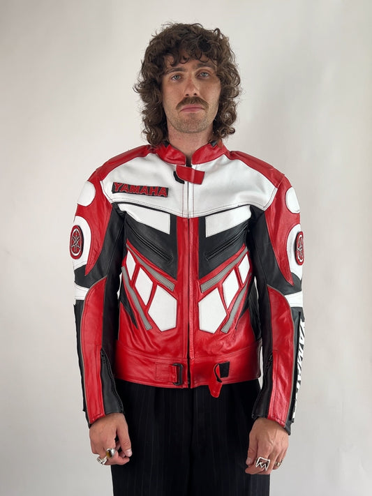 Yamaha 90s Leather Motorbike Jacket