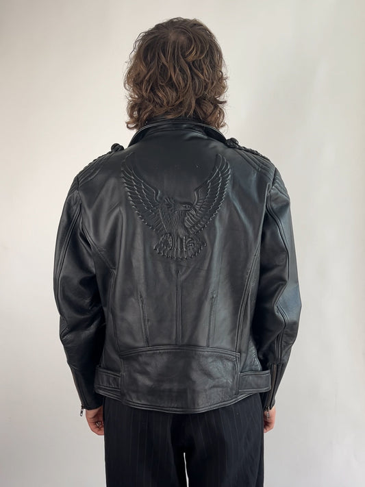 IXS American Eagle 90s Leather Biker Jacket