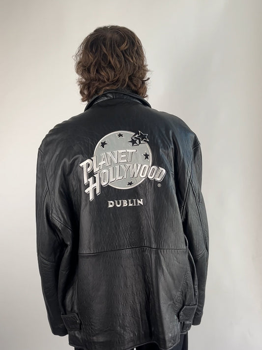Planet Hollywood Dublin 90s Leather Jacket