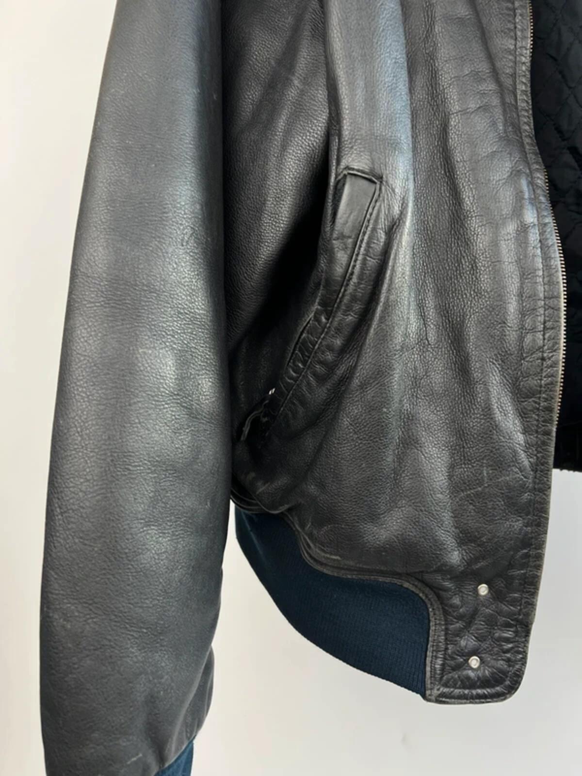Vintage 90s Diesel Leather Bomber Jacket
