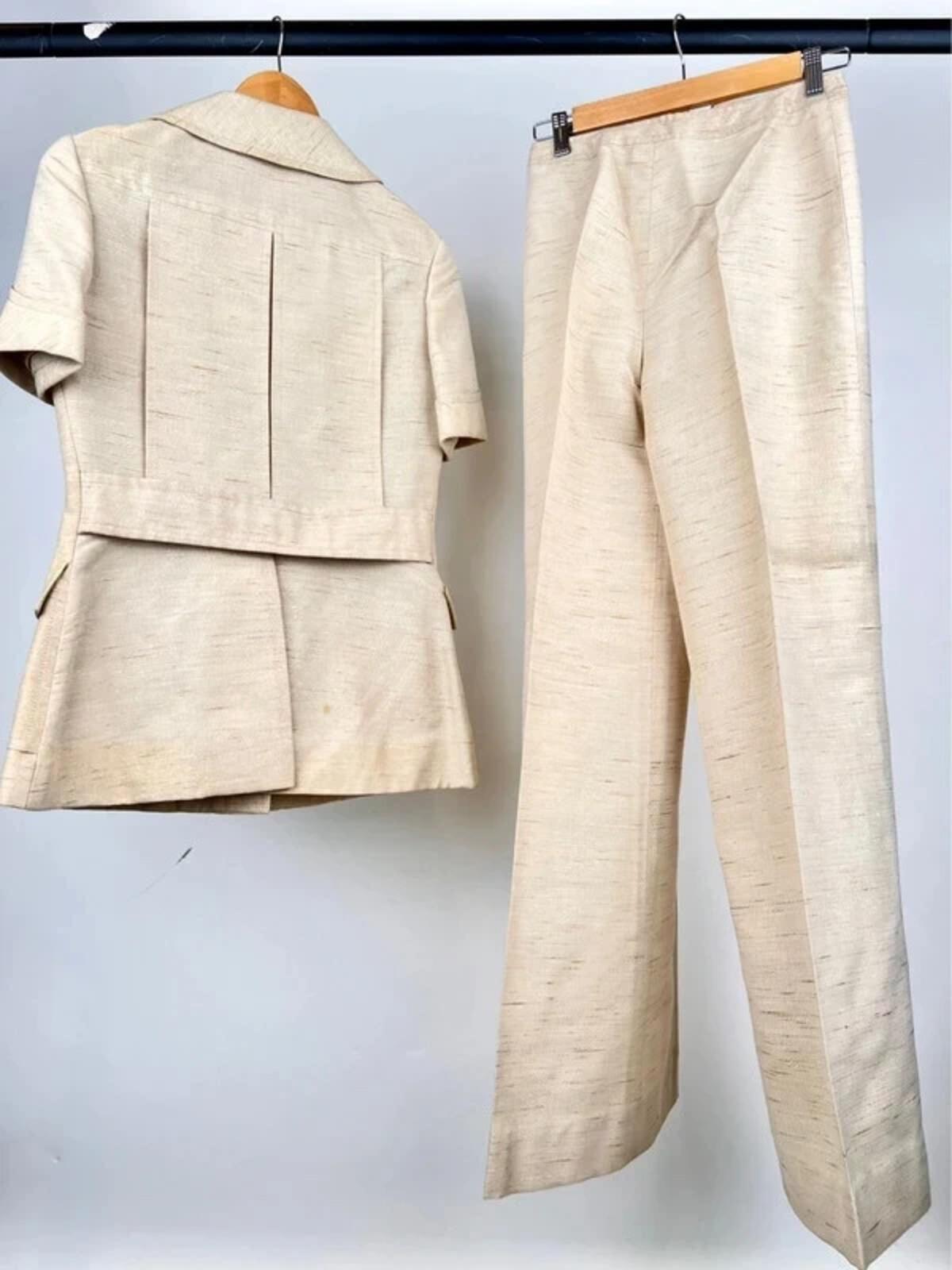 Vintage 70s Mark Russell Tailored Safari Suit