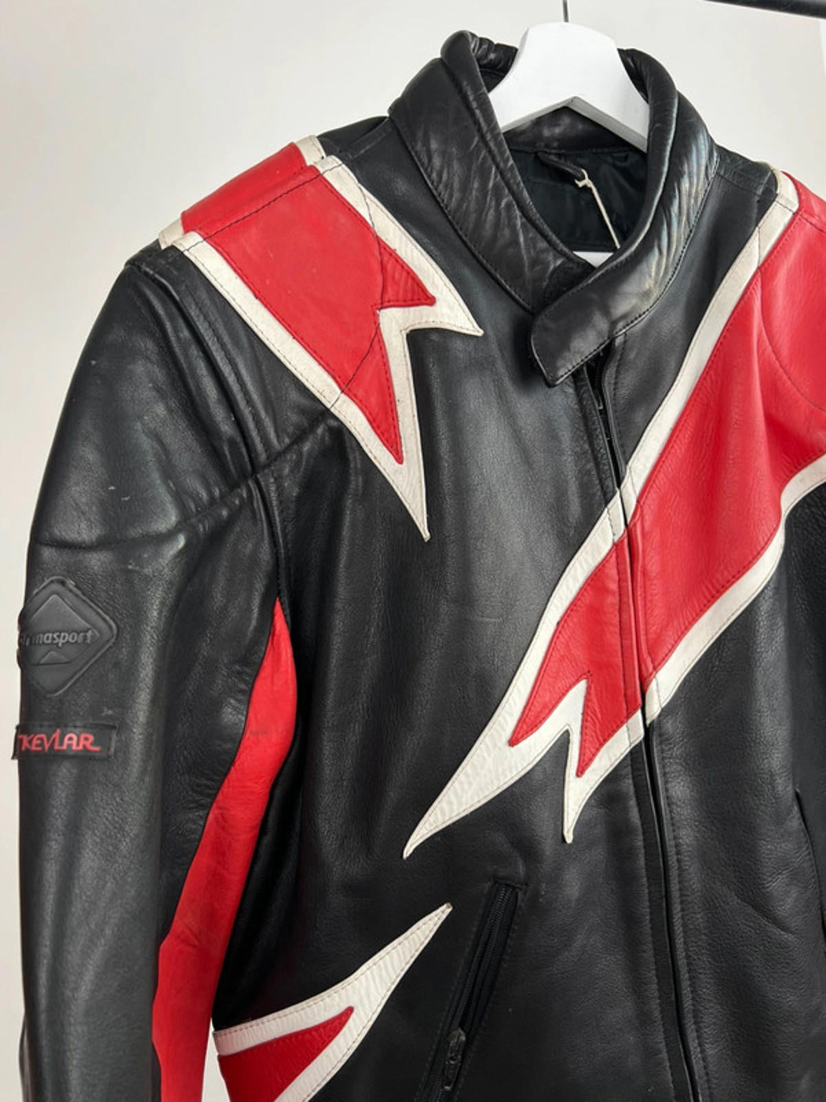 Vintage 90s Frank Thomas Leather Motorbike Jacket