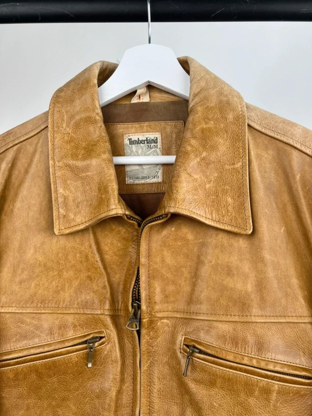 Vintage 90s Timberland Leather Highway Jacket