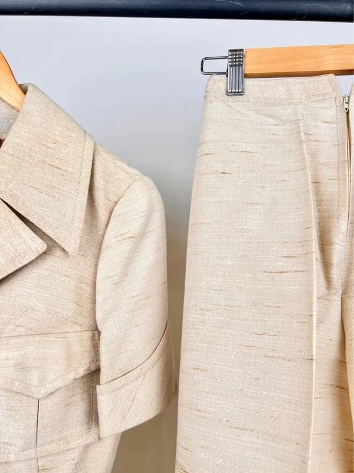 Vintage 70s Mark Russell Tailored Safari Suit