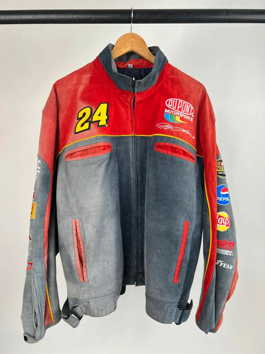 Vintage 90s Nascar Chase Suede Jacket