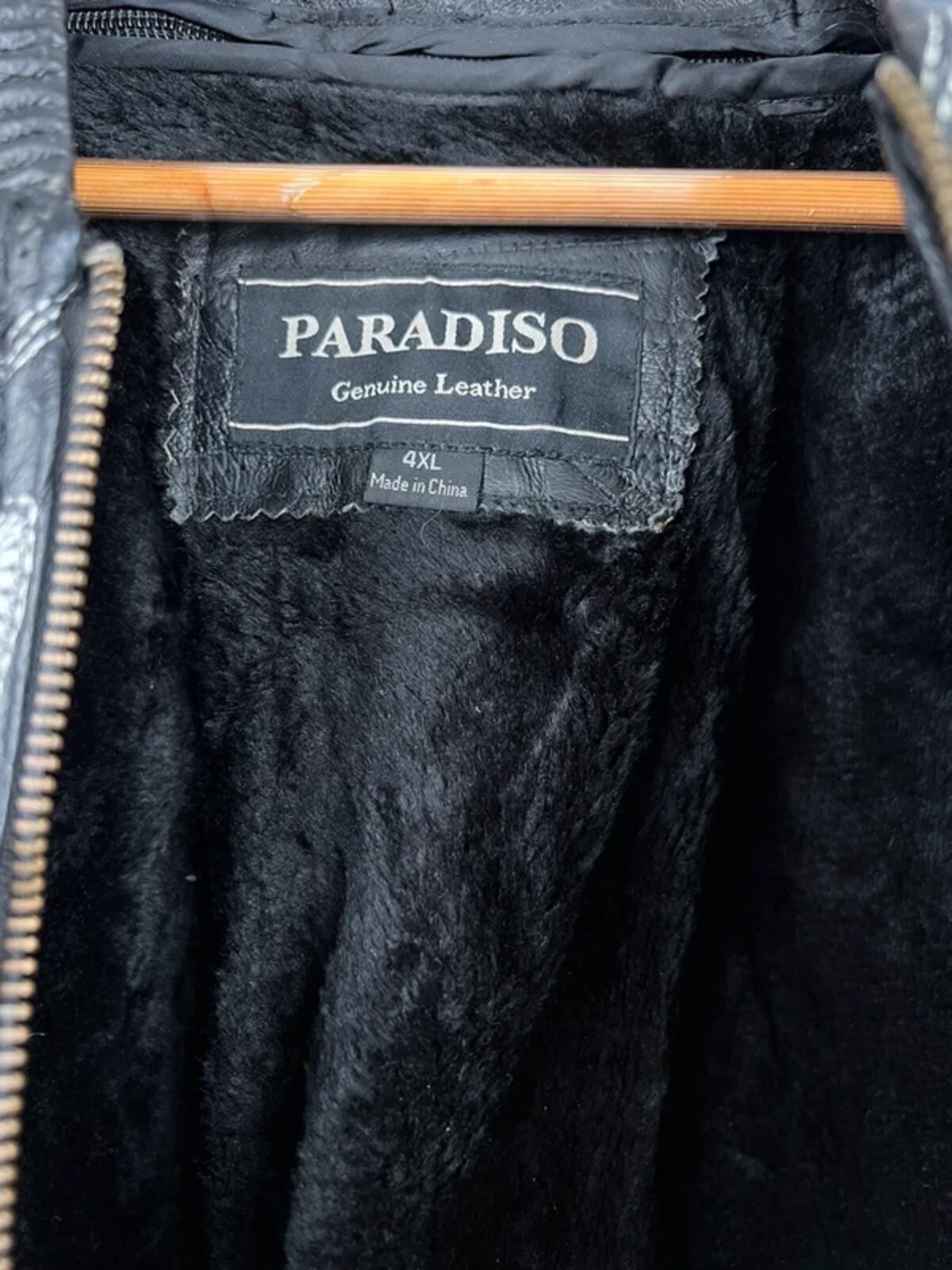 Vintage 90s New York Embroidered Leather Jacket