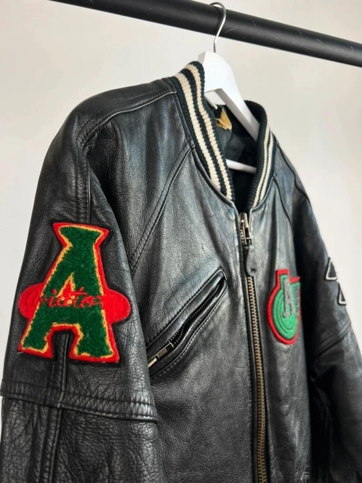 Vintage 90s Flight Command Leather Aviator Jacket