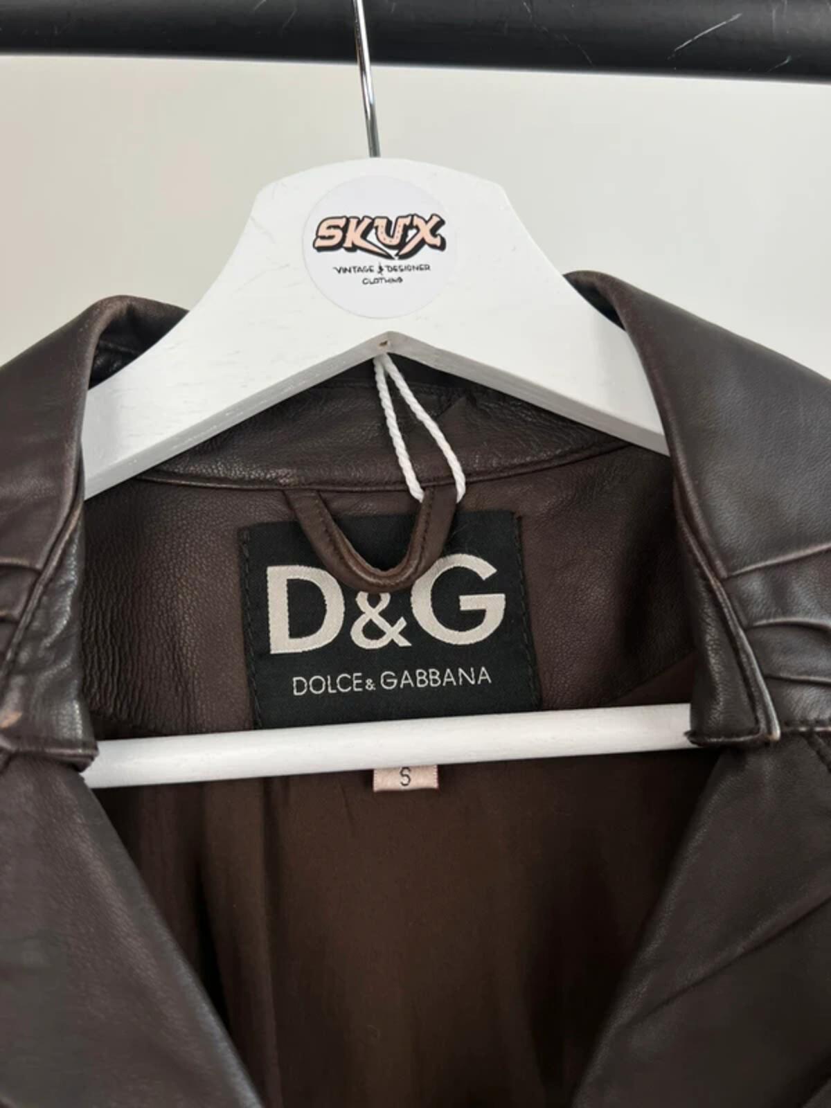 Vintage 90s D&G Leather Coat