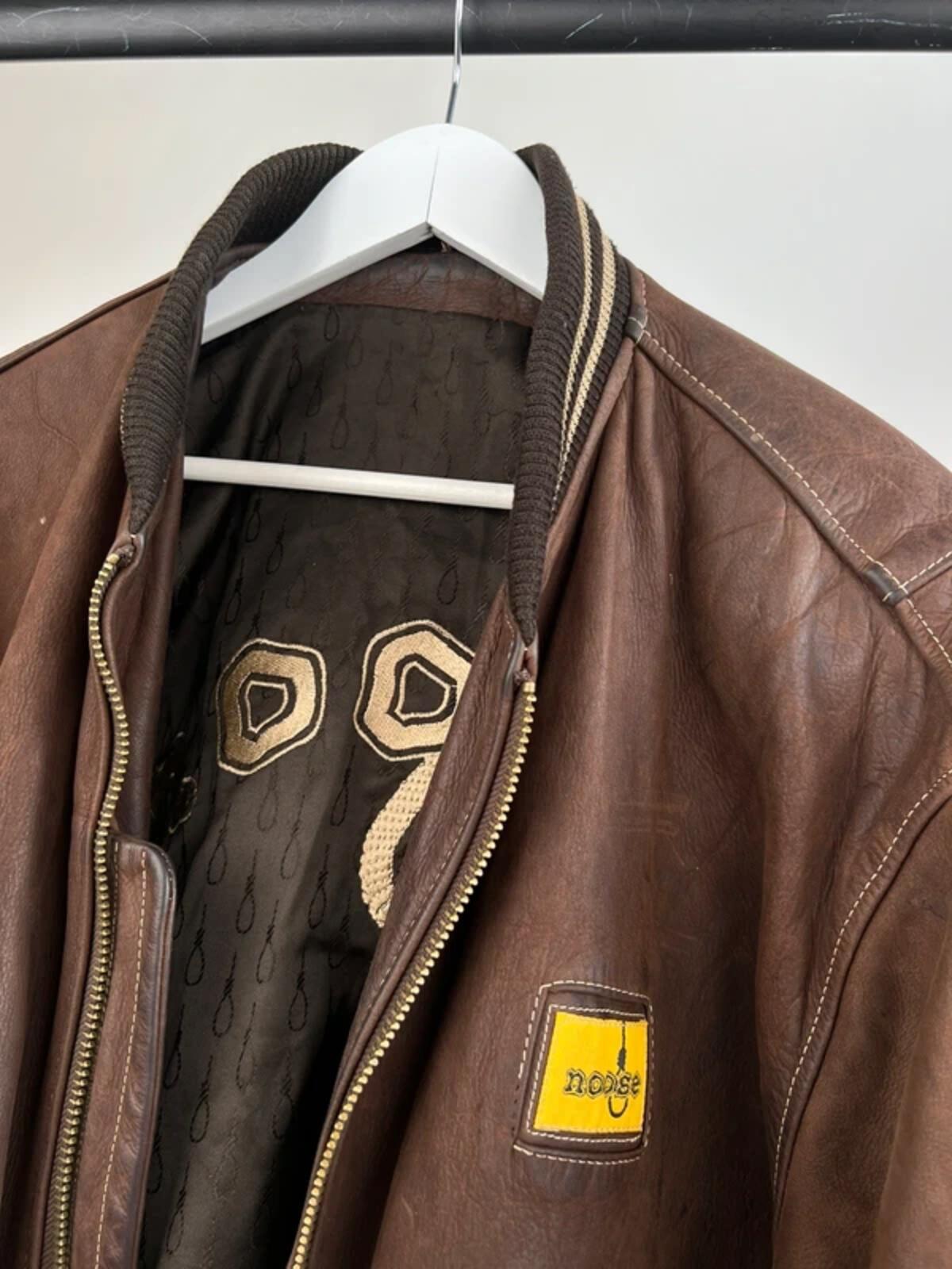 Vintage 90s Noose Leather Bomber Jacket