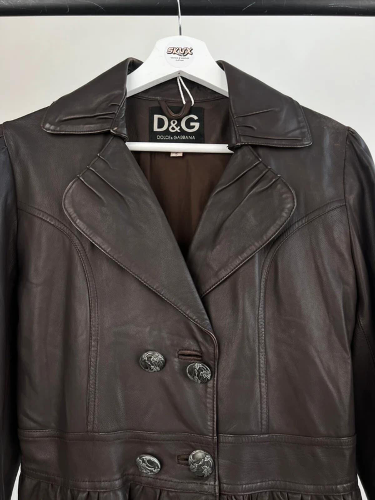 Vintage 90s D&G Leather Coat