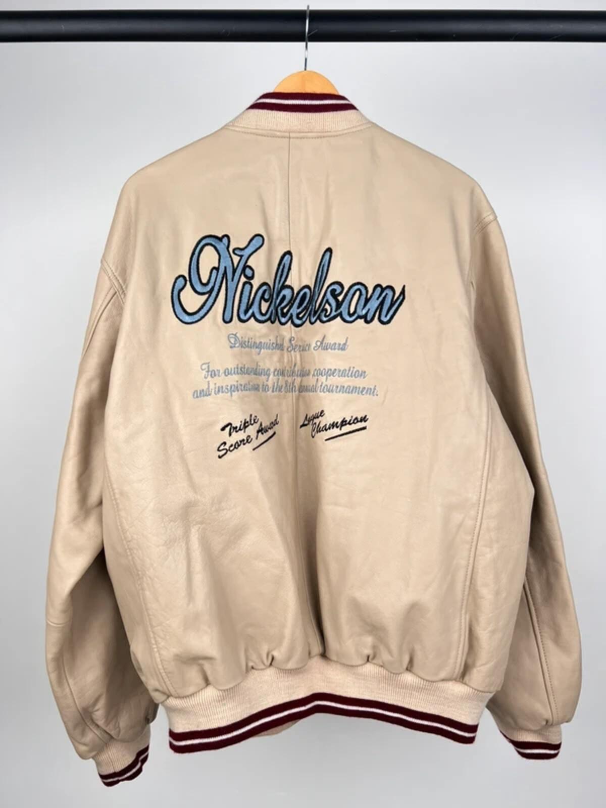 Vintage 90s Nickelson Leather Bomber Jacket
