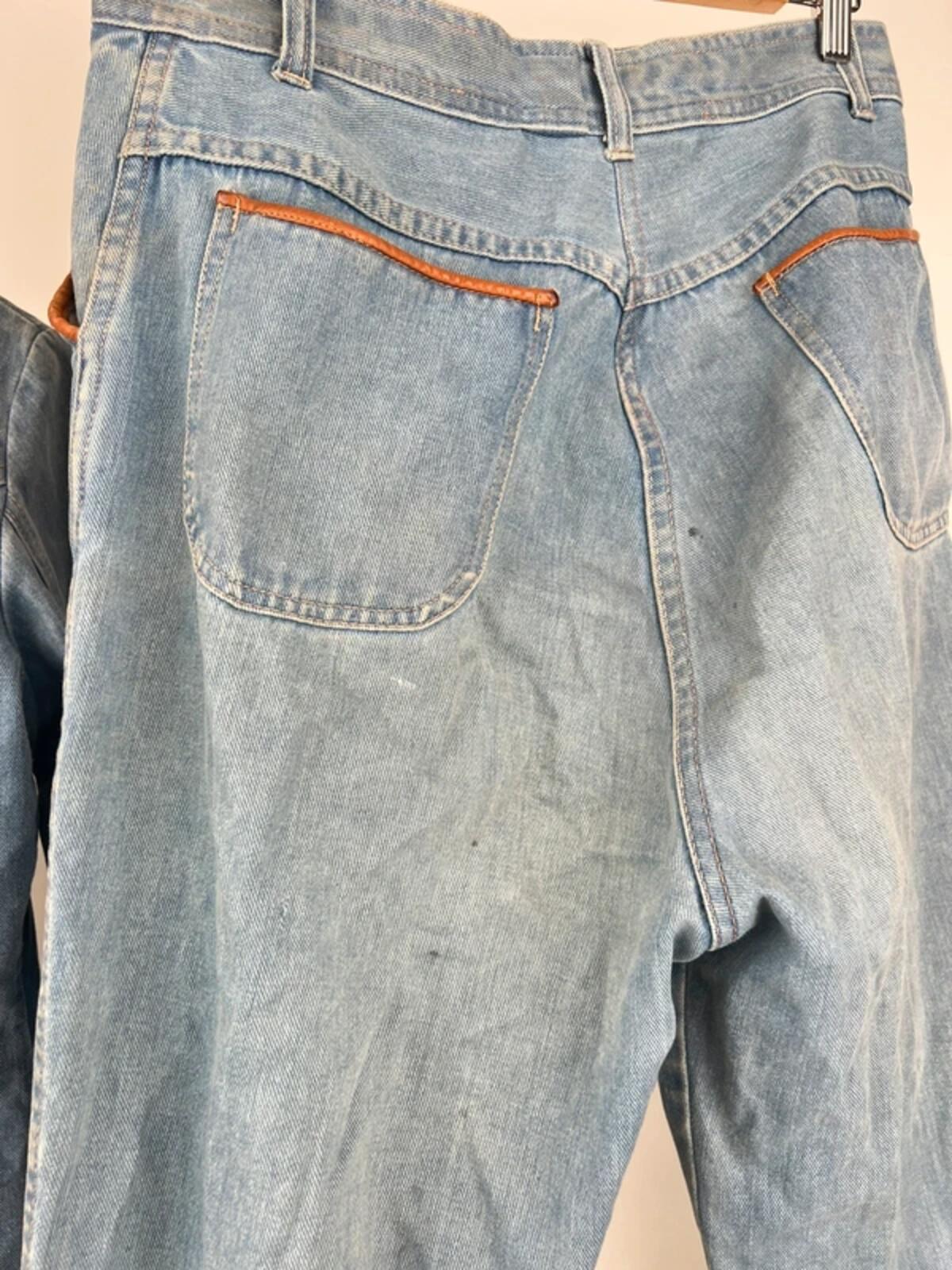 Vintage 70s Denim Flared Suit