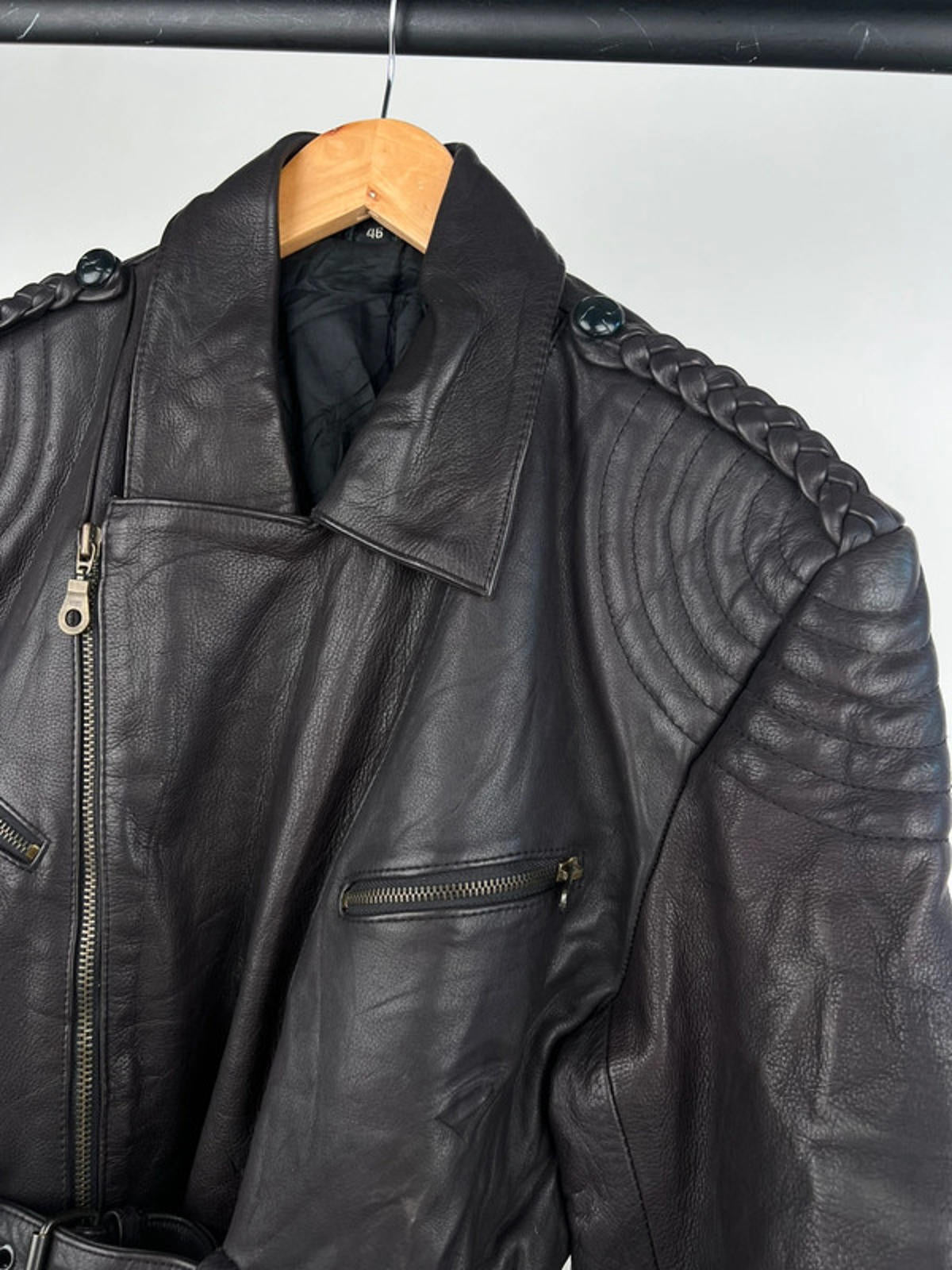 Vintage 80s Leather Biker Jacket