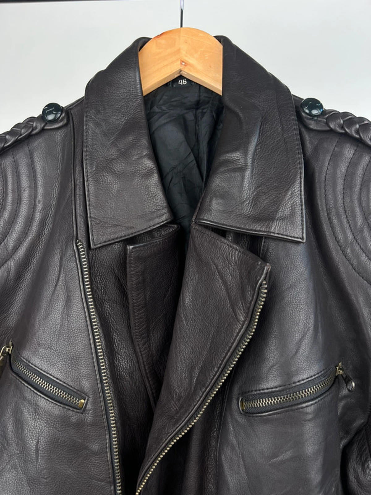 Vintage 80s Leather Biker Jacket