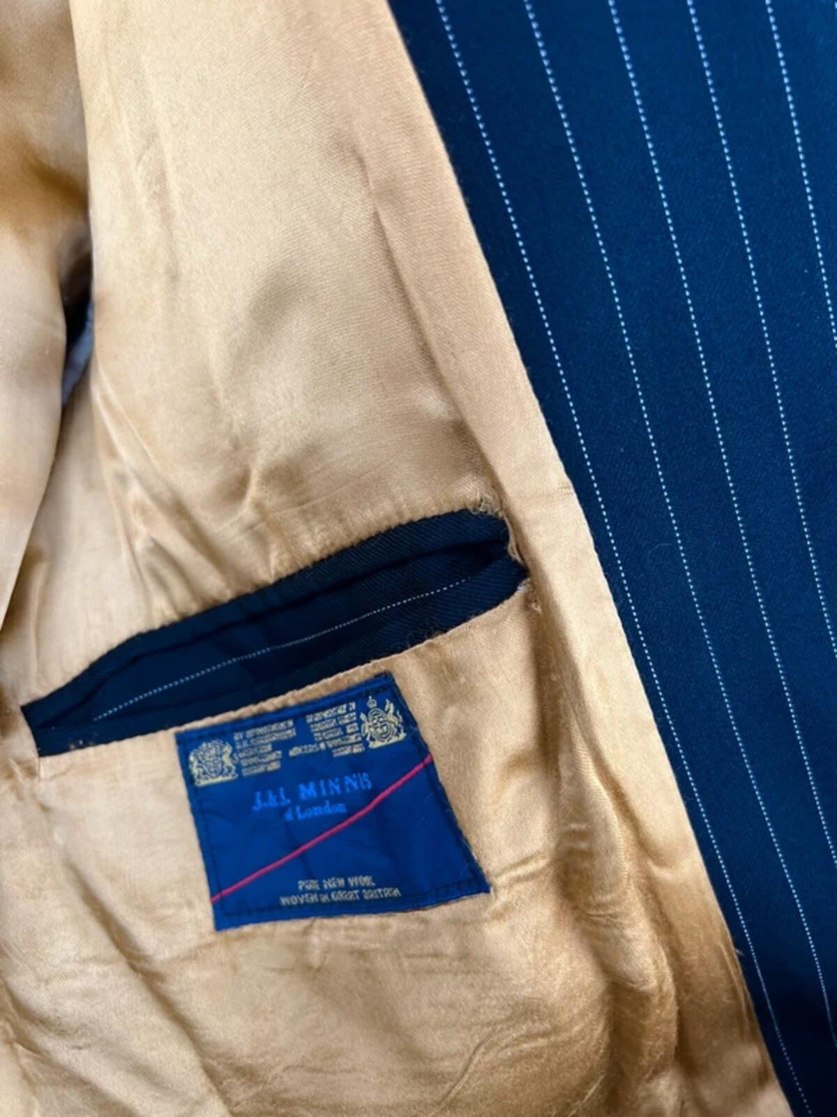Vintage 90s J&J Minnis of London Pin Striped Suit