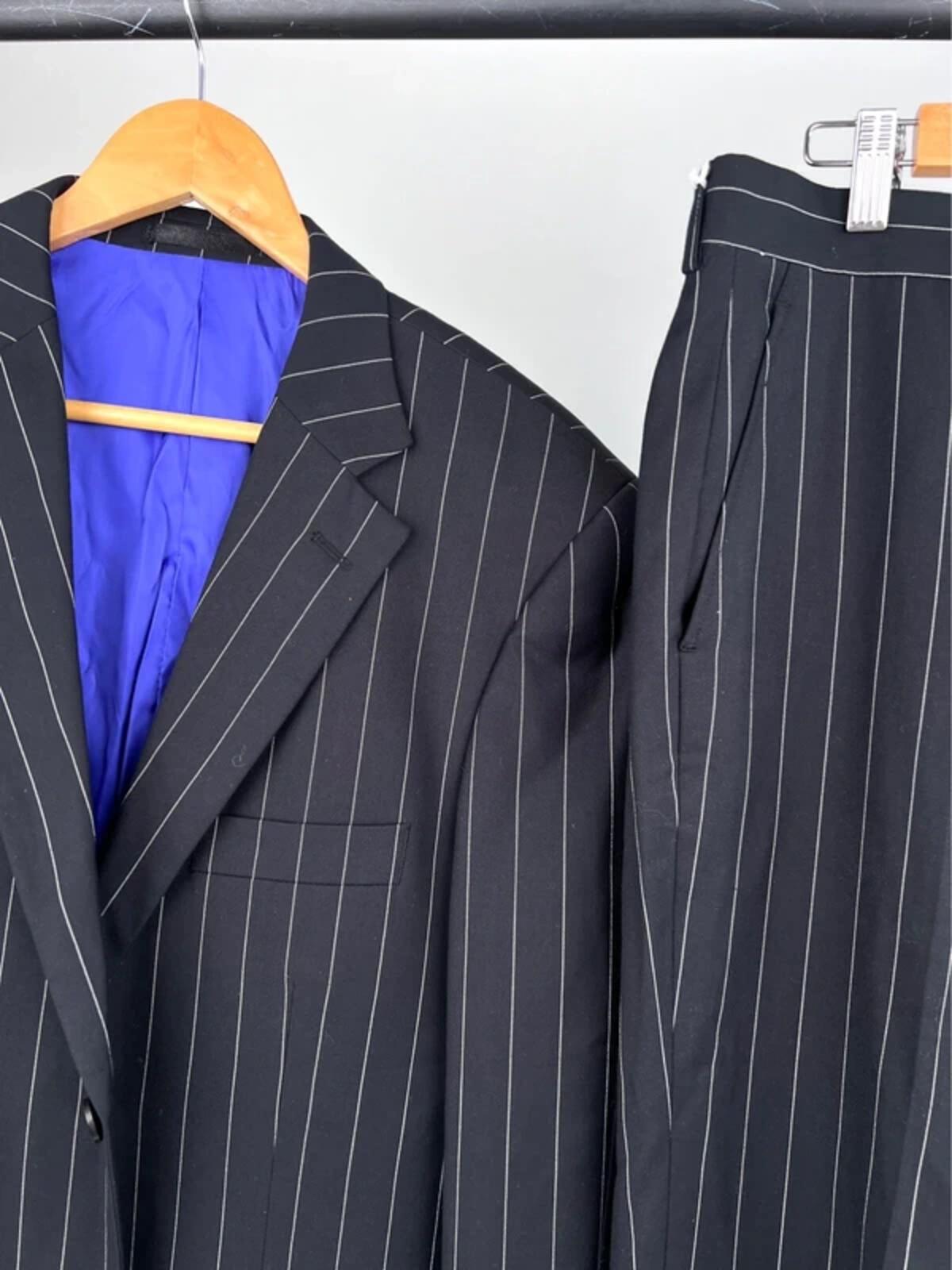 Vintage 90s Device Italian Pin Striped Suit
