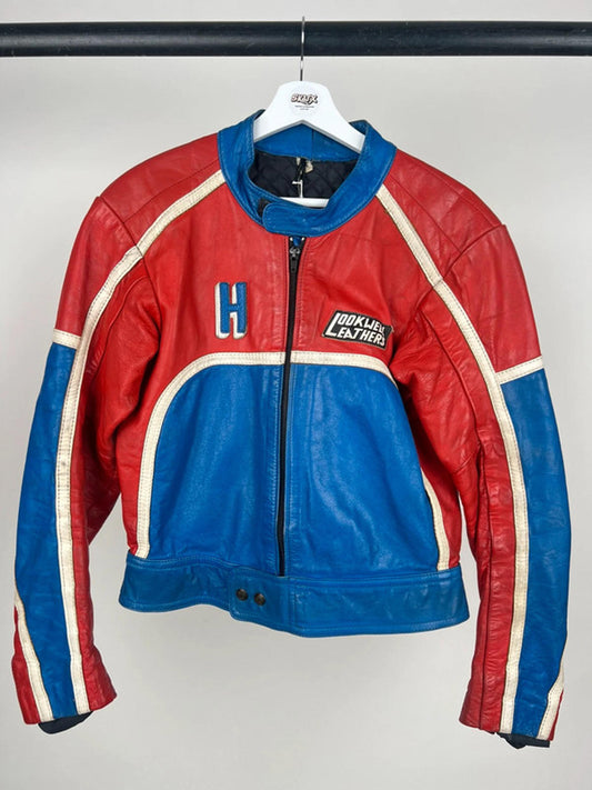Vintage 90s Lookwell Leathers Motorbike Jacket