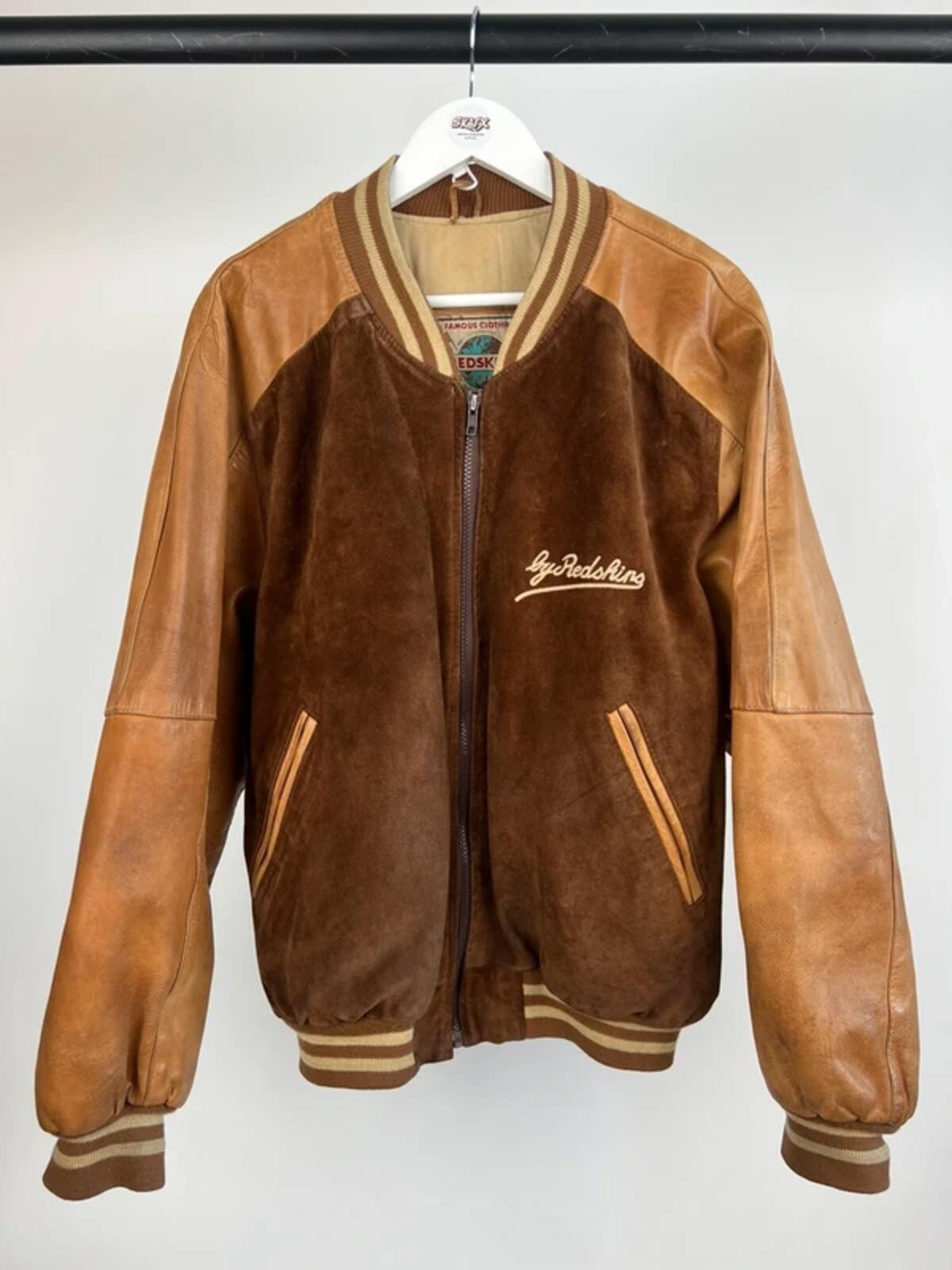 Vintage 90s Redskins Leather & Suede Bomber Jacket