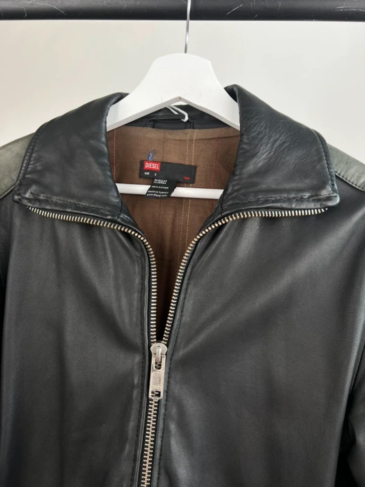 Vintage Diesel Leather Bomber Jacket