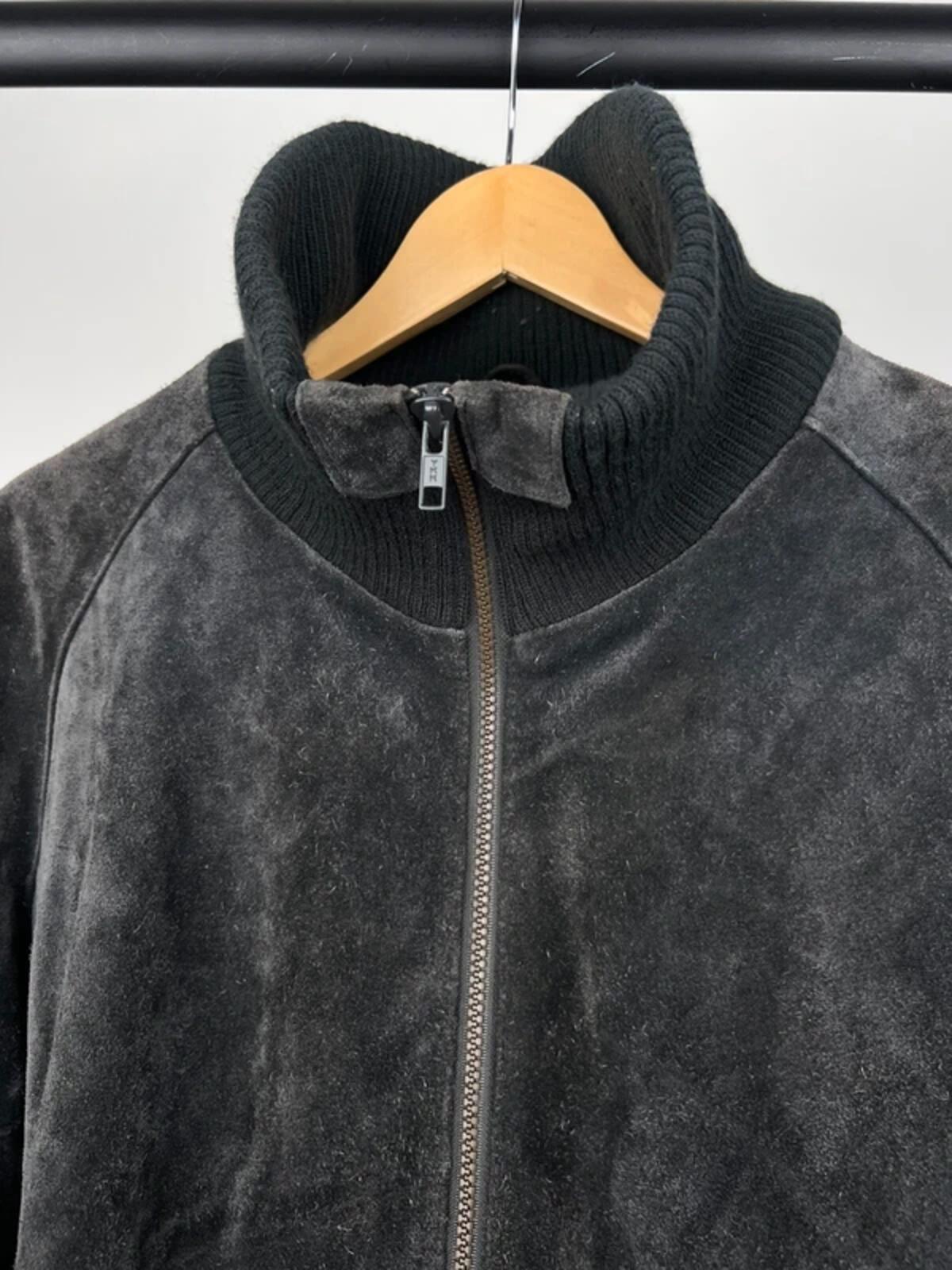 Vintage 80s suede fleece lined bomber jacket