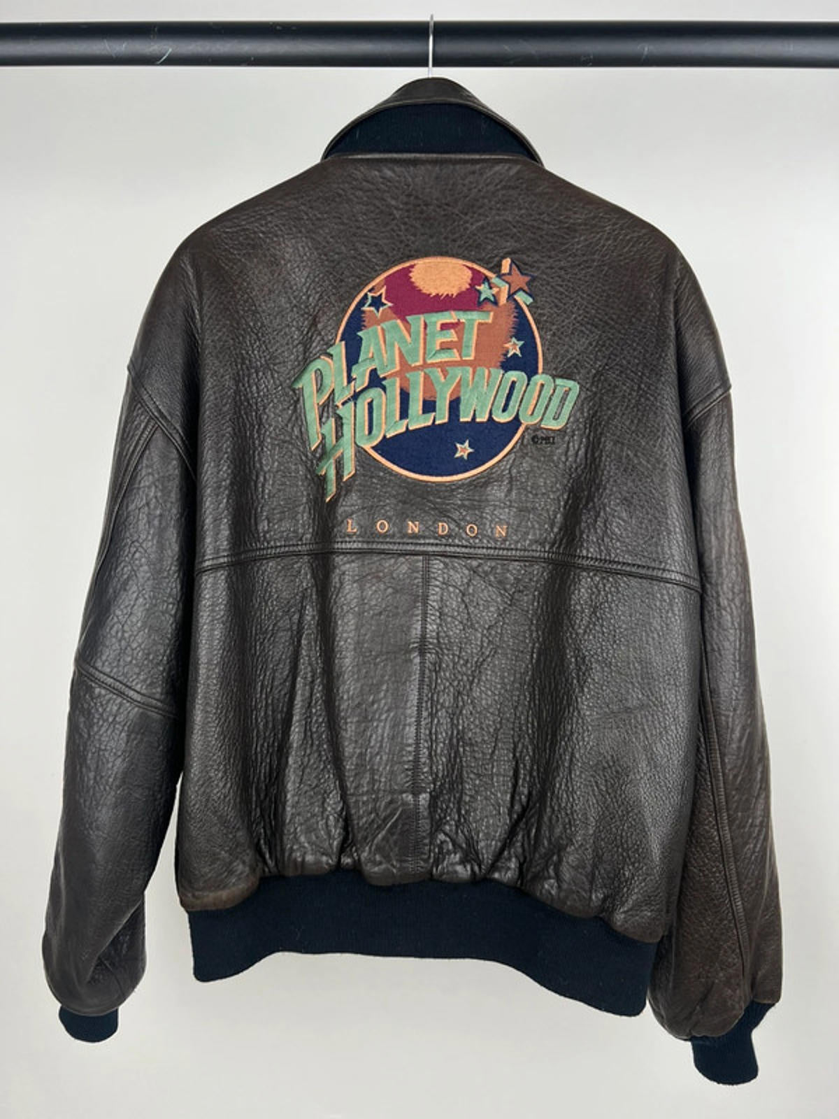 Vintage 90s Reversible Planet Hollywood Leather Jacket