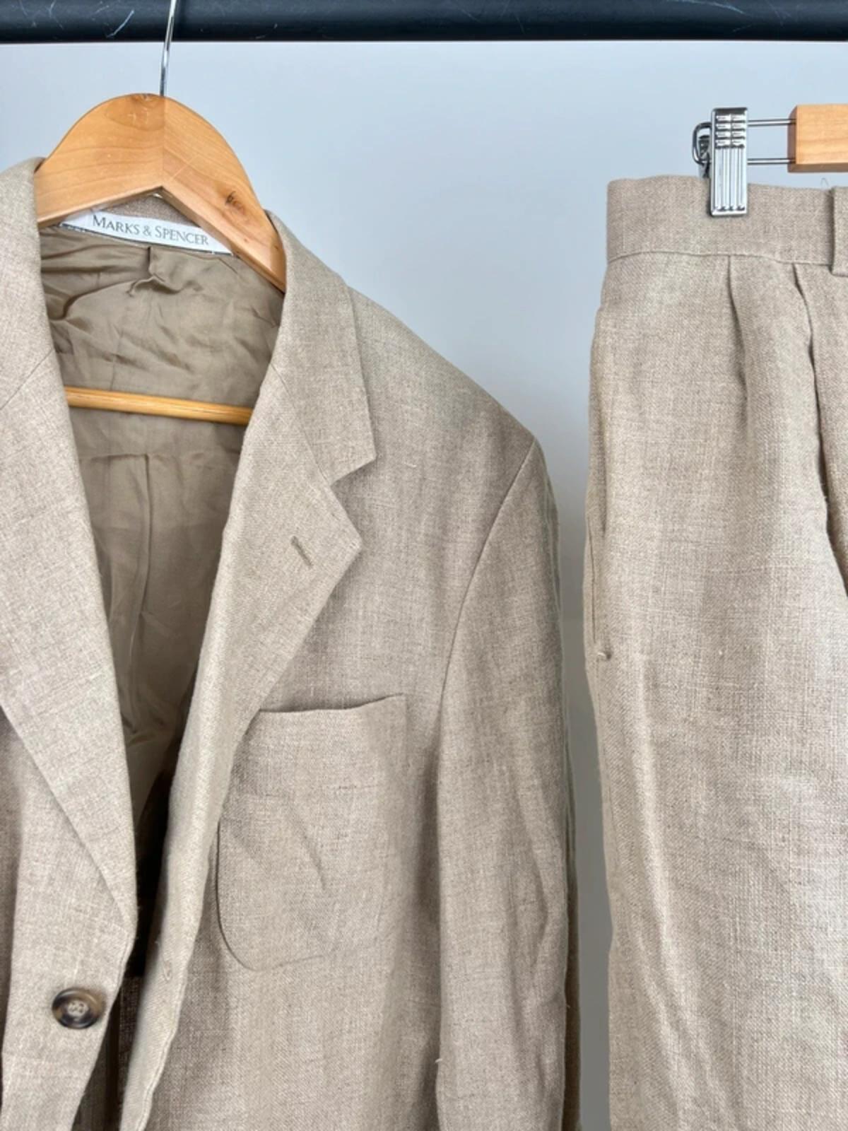 Vintage 90s St Michael Linen Suit