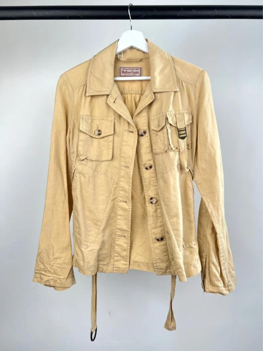Vintage 90s Marlboro Classics Military Linen Jacket